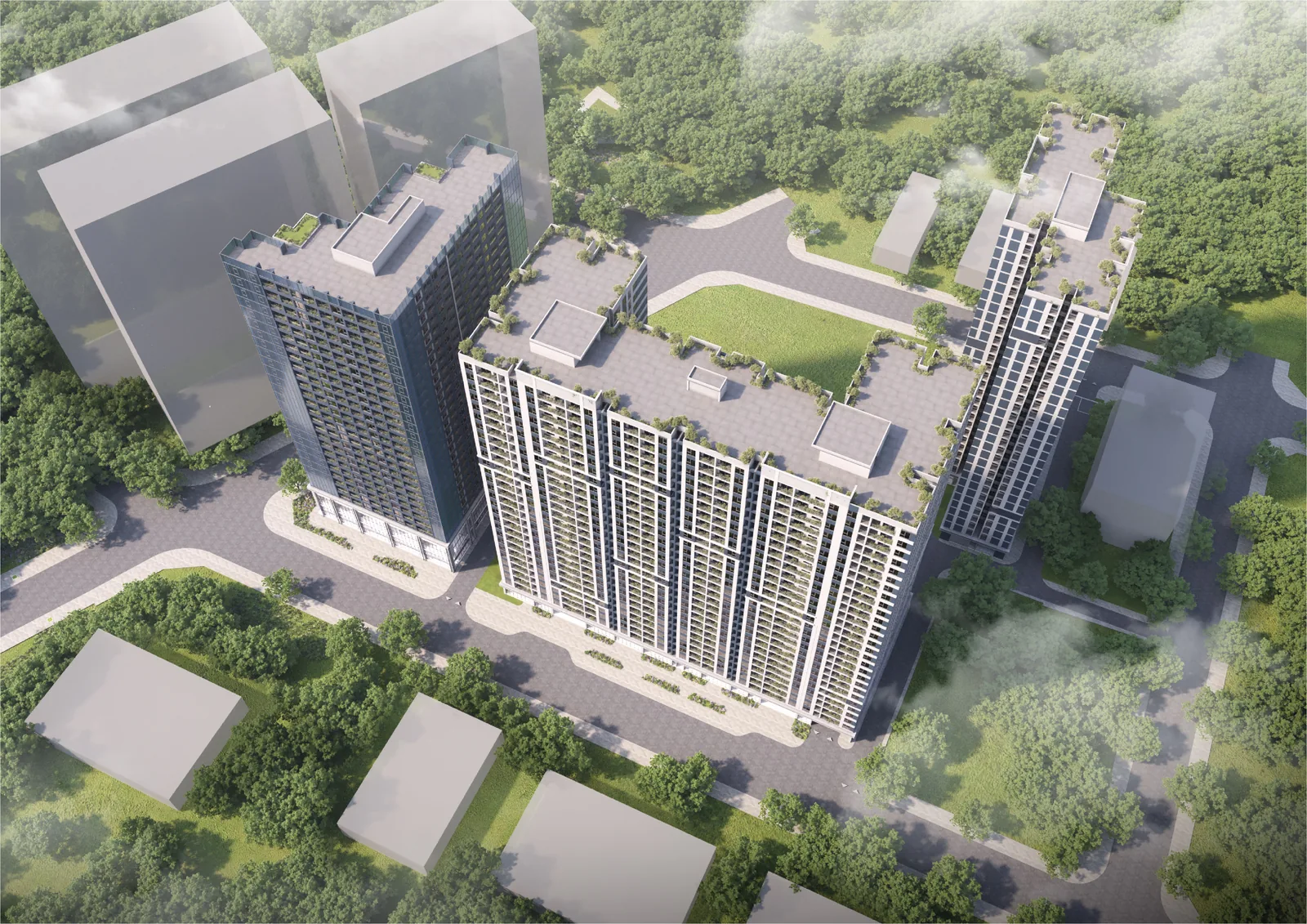 Phối cảnh dự án nhìn từ trên cao
